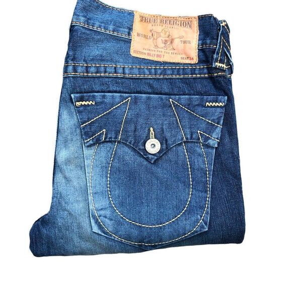 True Religion Jeans Size 33 BILLY BIG T Blue - Picture 8 of 9